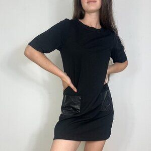 *Press Dress Black 3/4 Sleeve Mini Dress